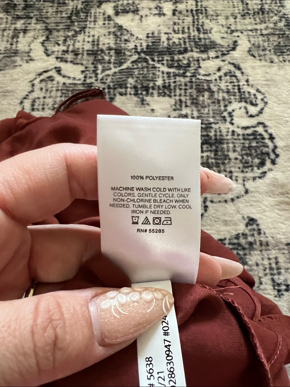 Express polyester Rust Asymmetrical Cami - Picture 8 of 8